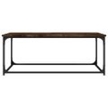 vidaXL Konferenčný stolík dymový dub 102x50x40cm sprac. drevo a železo