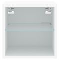 vidaXL TV skrinka s LED svetlami biela 30x28,5x30 cm