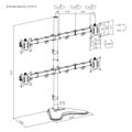 SBOX Deskotop mount for 4 monitor LCD-F048-2