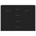 vidaXL Komoda čierna dub 88x30x64 cm, imitácia dreva