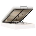vidaXL Posteľový rám s úložným priestorom Biely 135 x 190 cm