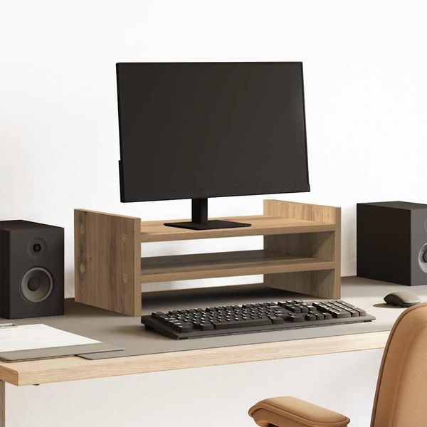 vidaXL Stojan na monitor dub artisian 50x27x20 cm kompozitné drevo