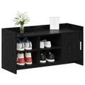 vidaXL Skriňa na topánky s úložiskom Čierny dub 100 x 39,5 x 51 cm