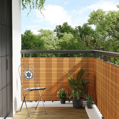 vidaXL Balkónová zástena bledohnedá 500x90 cm polyratan