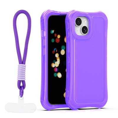 Safepop puzdro s popruhom pre iPhone 15 6,1" fialová