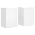 vidaXL Stojany na rastliny 2 ks biele 25x25x35 cm kompozitné drevo