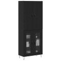 vidaXL Highboard 2 ks Čierny dub 69,5 x 34 x 180 cm Kompozitné drevo