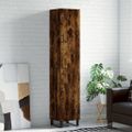 vidaXL Vysoká skrinka dymový dub 34,5x34x180 cm spracované drevo
