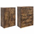vidaXL Sada skríň 2 ks 66 x 34,5 x 87 cm Kompozitné drevo Dymový dub