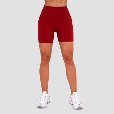 Dámske šortky Ignite Dark Red - GymBeam, veľkosť XS, veľkosť oblečenia XS
