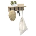 vidaXL Vešiak na stenu Nástenná montáž Sonoma dub 40 x 10,5 x 10,5 cm