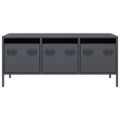 vidaXL TV skrinka antracit 101,5x39x43,5 cm oceľ valcovaná za studena