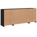 vidaXL Komoda s LED svetlami čierna 163x37x67 cm