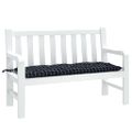 vidaXL Podložka na záhradnú lavičku čierne kocky 120x50x7 cm látka