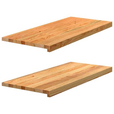 vidaXL Okenný parapet 2 ks svetlohnedá 90x40x2 cm dubový masív