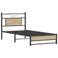 vidaXL Posteľný rám bez matraca dub sonoma 75x190 cm kompozitné drevo