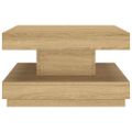 vidaXL Konferenčný stolík svetlohnedý 60x60x35 cm MDF