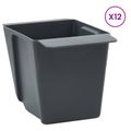vidaXL Kvetinové boxy pre euro palety 24 ks Sivá 13,5 x 9 x 9,5 cm