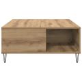 vidaXL Konferenčný stolík Remeselný dub 80 x 80 x 36,5 cm