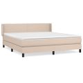 vidaXL Boxspring posteľ s matracom kapučínová 180x200 cm umelá koža