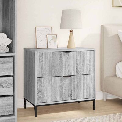 vidaXL Nočný stolík Sivý dub sonoma 63.5 x 36 x 61 cm Kompozitné drevo