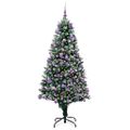 vidaXL Umelý vianočný stromček Zelená 180 cm PVC a Oceľ a Plast