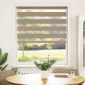 vidaXL Zebrová roleta pieskovo hnedá 100x100 cm šírka látky 95,9 cm polyester