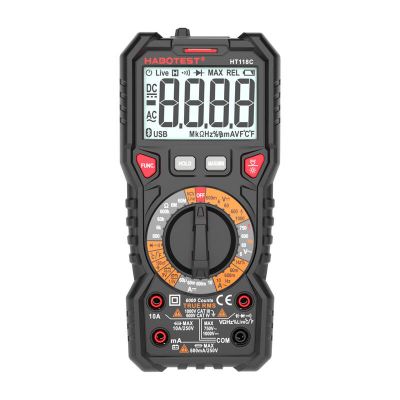 Digitálny multimeter so svietidlom Habotest HT118C, True RMS, NCV, testovanie batérií