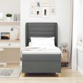vidaXL Boxspring posteľ s matracom tmavošedá 90x190 cm Tmavo šedá