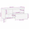 vidaXL TV skrinka Hnedá 80 x 33,5 x 46 cm Masívne mango drevo