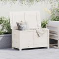 vidaXL Vonkajší box na vankúše biely 100x50x56 cm jedľový masív