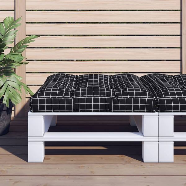 vidaXL Poduška na paletovú pohovku čierna kocková 80x80x12 cm látka