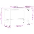 vidaXL Pracovný stôl 140x60x81,5 cm Dub z masívneho dreva