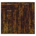 vidaXL Komoda údený dub 80x36x75 cm spracované drevo
