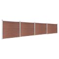 vidaXL Sada plotových panelov WPC 699x146 cm hnedá