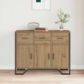vidaXL Servírovacia skriňa Remeselný dub 97 x 32,5 x 74,5 cm