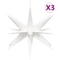 vidaXL Vianočné svetlá s LED 3 ks, skladacie, biele 57 cm