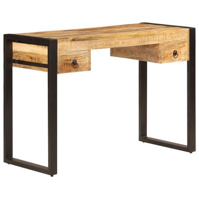 vidaXL Stôl z mangovníkového dreva s 2 zásuvkami 110x50x77 cm