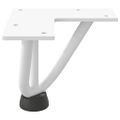 vidaXL Nohy do vlasov pre konferenčný stolík 4 ks, biele 10 cm, masívna oceľ