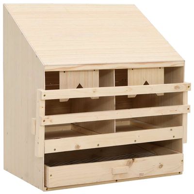 vidaXL Hniezdo pre sliepky 2 priehradky 63x40x65 cm borovicové drevo
