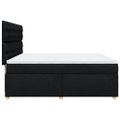 vidaXL Posteľný rám boxspring s matracom čierny 180x200 cm látka