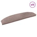 vidaXL Samolepiace schodové rohože 15 ks 80 x 24,5 x 3,5 cm Béžová