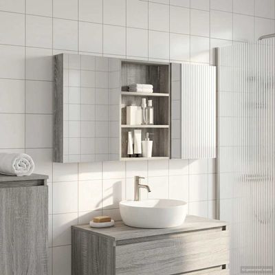 vidaXL Set kabinetov do kúpeľne s poličkou 3 pcs 120 x 10,5 x 60,5 cm