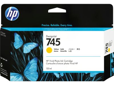 HP 745 atramentová náplň žltá, F9J96A