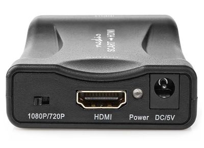 Nedis VCON3463BK - HDMI Prevodník | SCART Zásuvka | Výstup HDMI  | 1cestný | 1080p | 1.2 Gbps | ABS | Čierna Prevodník, SCART vstup na HDMI výstup, USB napájanie, čierny