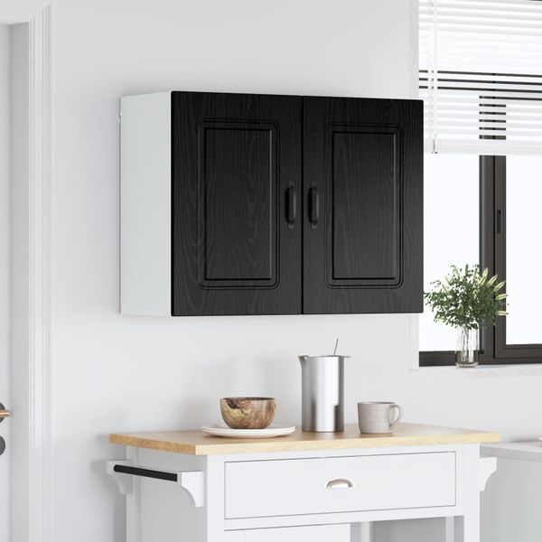 vidaXL Dvierka na umývačku Kalmar Čierny dub 80 x 31 x 60 cm