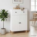 vidaXL Servírovacia skriňa Biela 66 x 34,5 x 90 cm Kompozitné drevo