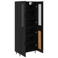 vidaXL Highboard 2 ks Čierny dub 69,5 x 34 x 180 cm Kompozitné drevo
