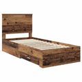 vidaXL Rám postele Staré drevo 90 x 190 cm Kompozitné drevo