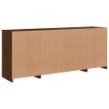 vidaXL Komoda s LED svetlami hnedý dub 163x37x67 cm
